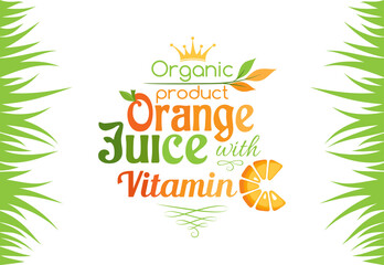 Orange juice with vitamin C banner