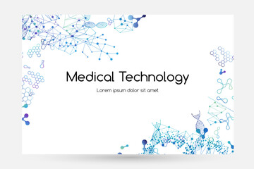 Obraz premium Medical technology banners. Pharmacy, biotechnology, laboratory concept.