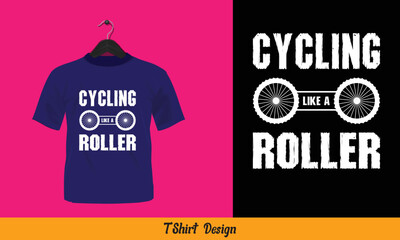 Cycling Like A Roller - This design also can use in mugs, bags, stickers, backgrounds, and different print items.