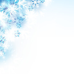 Winter banner with glowing snowflakes. Vector Eps10.