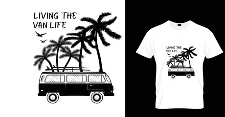 Living the van life...t-shirt design template