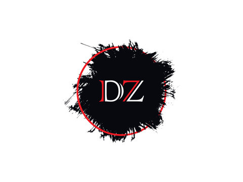 Colorful Typography DZ d z Letter Logo Design