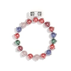 Colorful crystal Ornament Christmas Decoration made Symbol Ornament  Shape on white background. 3D Render. Minimal Christmas concept idea.