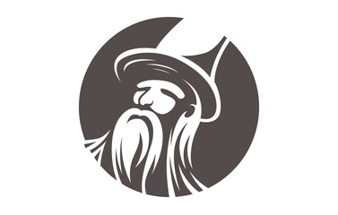 Old Man Witch Logo Design