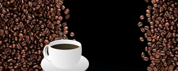 Attractive background for coffee shop signboards, coffee gatherings and pamphlets