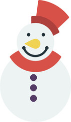 Snowman smiles illustration in minimal style