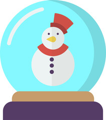 Snowman smiles illustration in minimal style