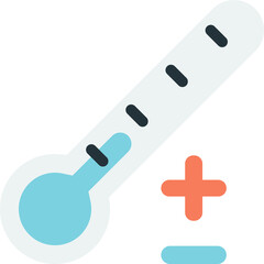 Obraz premium thermometer illustration in minimal style