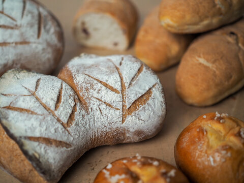 A full set of home made french bread