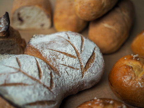 A full set of home made french bread