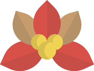 Merry Christmas Bouquet illustration in minimal style