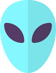 alien mask illustration in minimal style