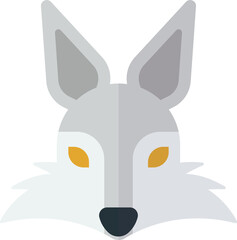 wolf face illustration in minimal style