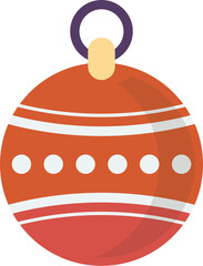 christmas ball illustration in minimal style