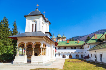 Fototapeta na wymiar The old Church at the Sinaia Monastery in Transylvania, Romania