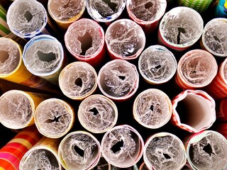 Papierrollen von oben