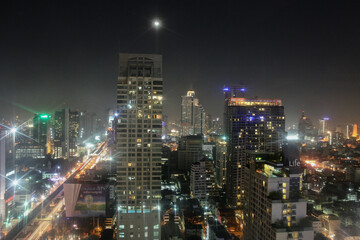 Obraz na płótnie Canvas Cityscape of Bangkok at night, Thailand