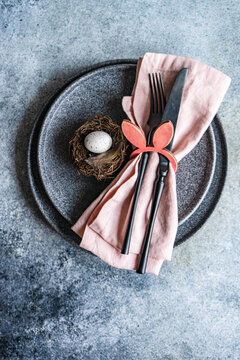 Table set for Easter dinner