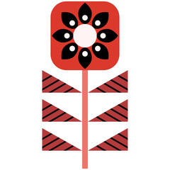 Scandinavian Folk Art Flower