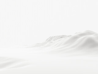 Obraz premium 3D snow mountain. White terrain. Cold environment