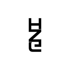 hze lettering initial monogram logo design