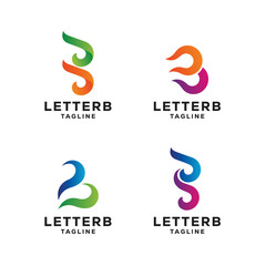 Letter B gradient logo design