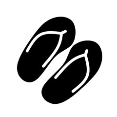pair of sandals silhouette icon
