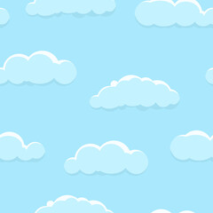 Seamless background with clouds