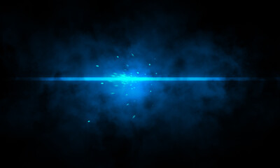 Bright light effect with rays and highlights.