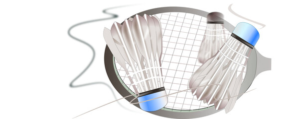 badminton racket sport art brush style design