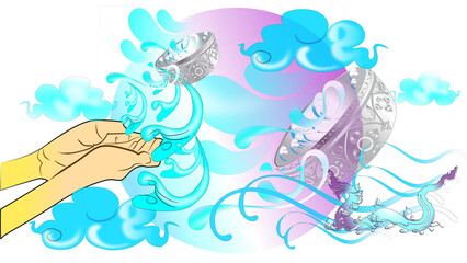 hand and water songkran festival Thailand traditions