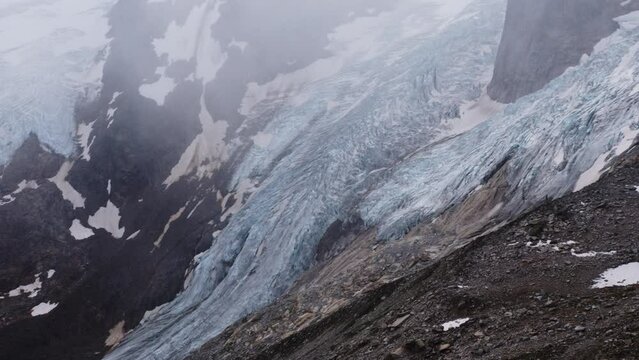 Bugaboo Glacier from Applebee Campground during a storm.