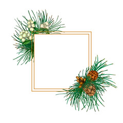 Frame for Christmas and winter design.