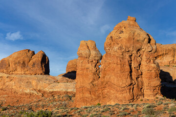 Travel and Tourism - Scenes of the Western United States. Red Rock Formations Near Arches National Park, Utah.