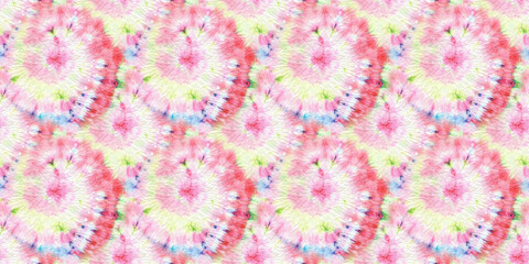 Pastel Psychedelic Kaleidoscope. Seamless. Tie