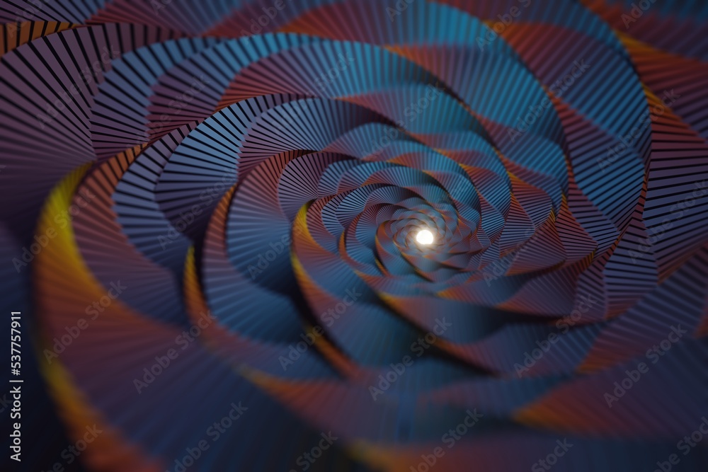 Aufkleber wonderful abstract colourful geometric ratio background. starburst dynamic wave. 3d rendering illust