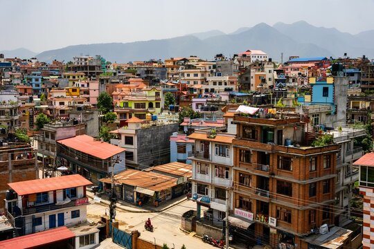 Aerial View Of The Kathmandu And Mountains In Nepal