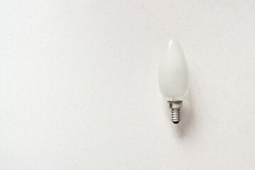 light bulb on gray background