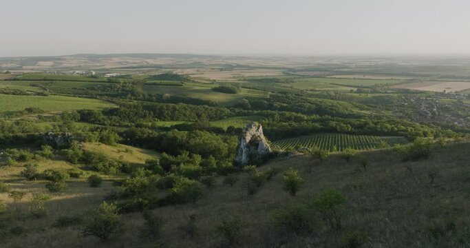 Dronshot over the south Moravia landscape