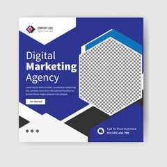 Digital marketing agency social media marketing post template design 