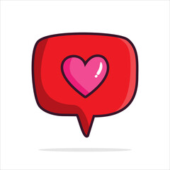 Art illustration icon logo valentine day symbol love romance february design colorful of bubble notif heart