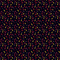 Fun colorful line doodle seamless pattern. Vector illustration