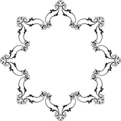 illustration of a decorative ornament abstract floral frame with floral ornament confetti with floral elements