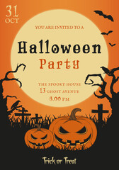 Halloween party invitation.
