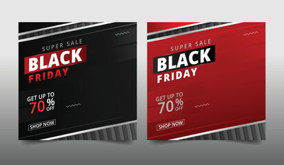 black friday banner social media template. Trendy editable social media post template.