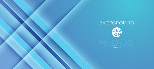 Abstract dynamic blue gradient background diagonal layers light and shadow