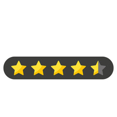 Feedback concept. Five stars rating