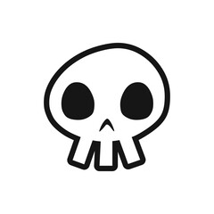 Alien Skull Head Vector Black