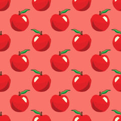 Apple fruits seamless vector pattern background. design for use backdrop all over textile fabric print wrapping paper and others.