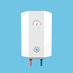 Electric wall boiler, illustration, vector, cartoon